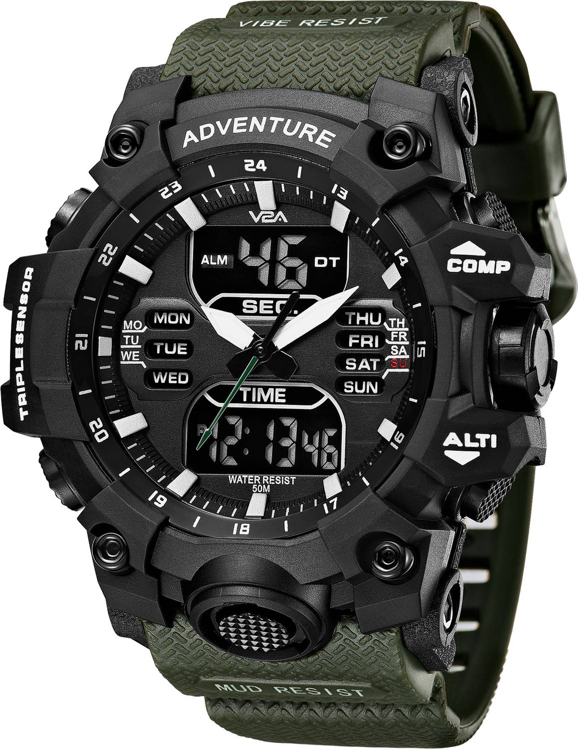 Analog-Digital Watch - For Men Stylish Trendy Waterproof Casual Sports - Image 2