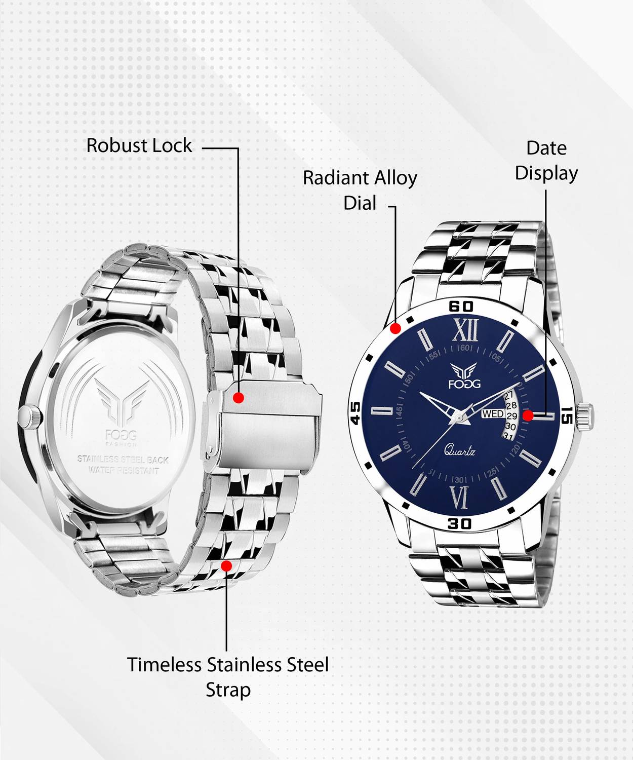 FOGG 2047-BL Men's Analog Watch - Image 2