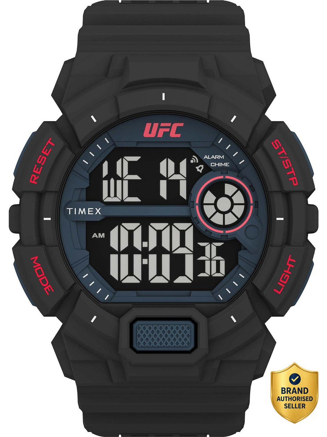 Image of TIMEX UFC Round 50mm Black Dial Digital Watch - For Men