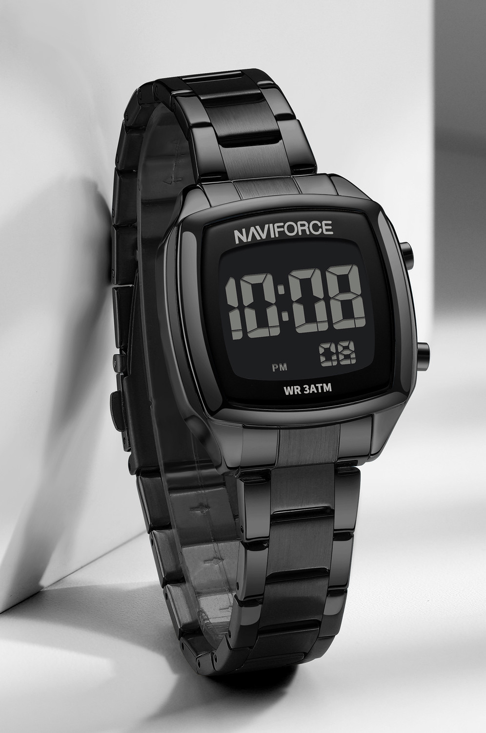 Image of NAVIFORCE NF5047 All Black Versatile Trendy Square Digital Watch - For Women