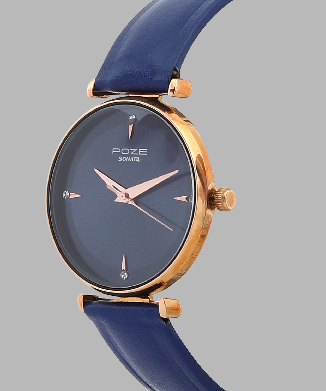 Image of SONATA Poze Blue Dail Blue Strap Analog Watch - For Men