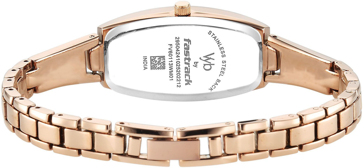 Image of Fastrack Vyb Manifester Manifester Quartz Silver Dial Steel Stainless Steel Strap Analog Watch - For Women