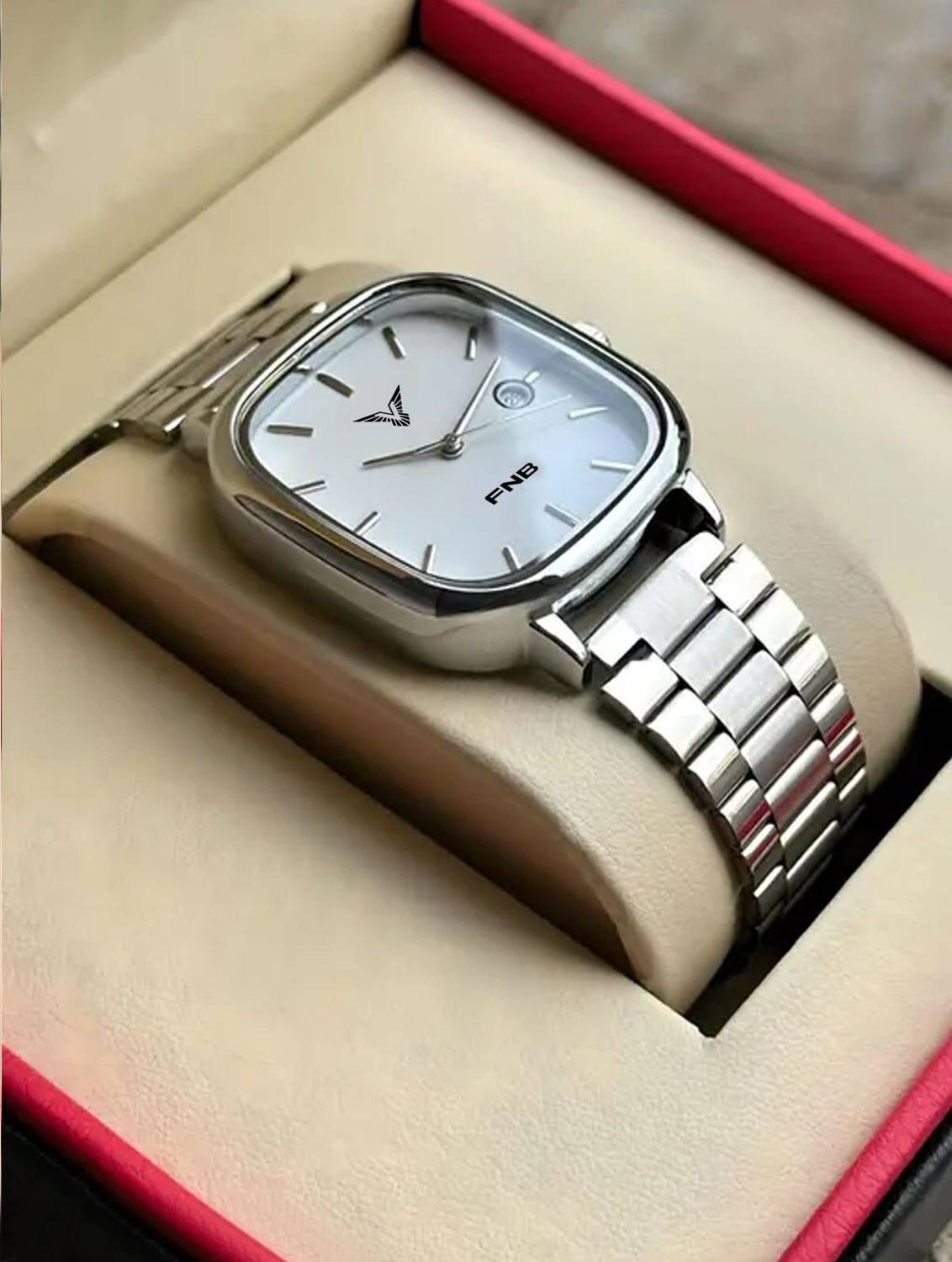FNBSTORE Analog Watch - Silver - Image 2