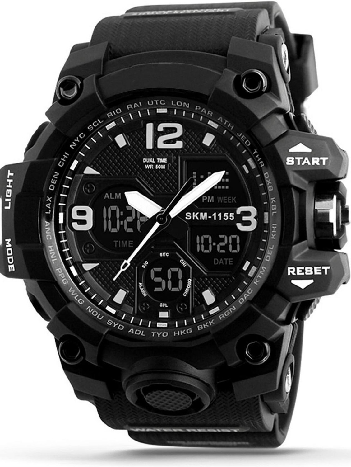 Image of Diaggro 1155 1327 Black Multi Functional Analog Digital Sports Watch Analog-Digital Watch - For Boys