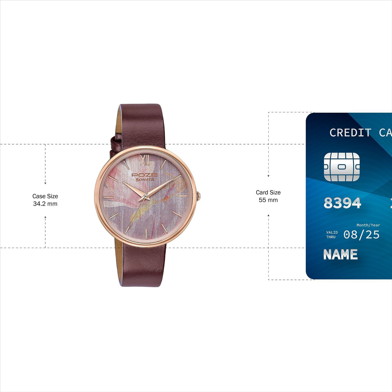 Image of SONATA Poze Poze Bright Treasures Quartz Pink Round Dial Women's Watch / Analog Watch - For Women