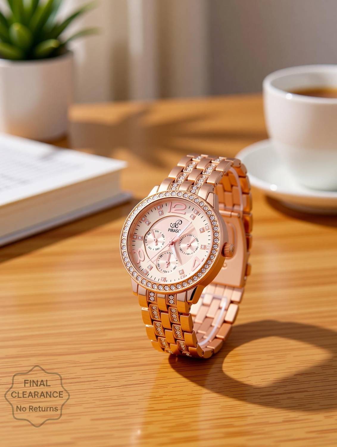 PIRASO NK 2569 ROSEGOLD PIRASO Zuperia Diamond Studded ue For