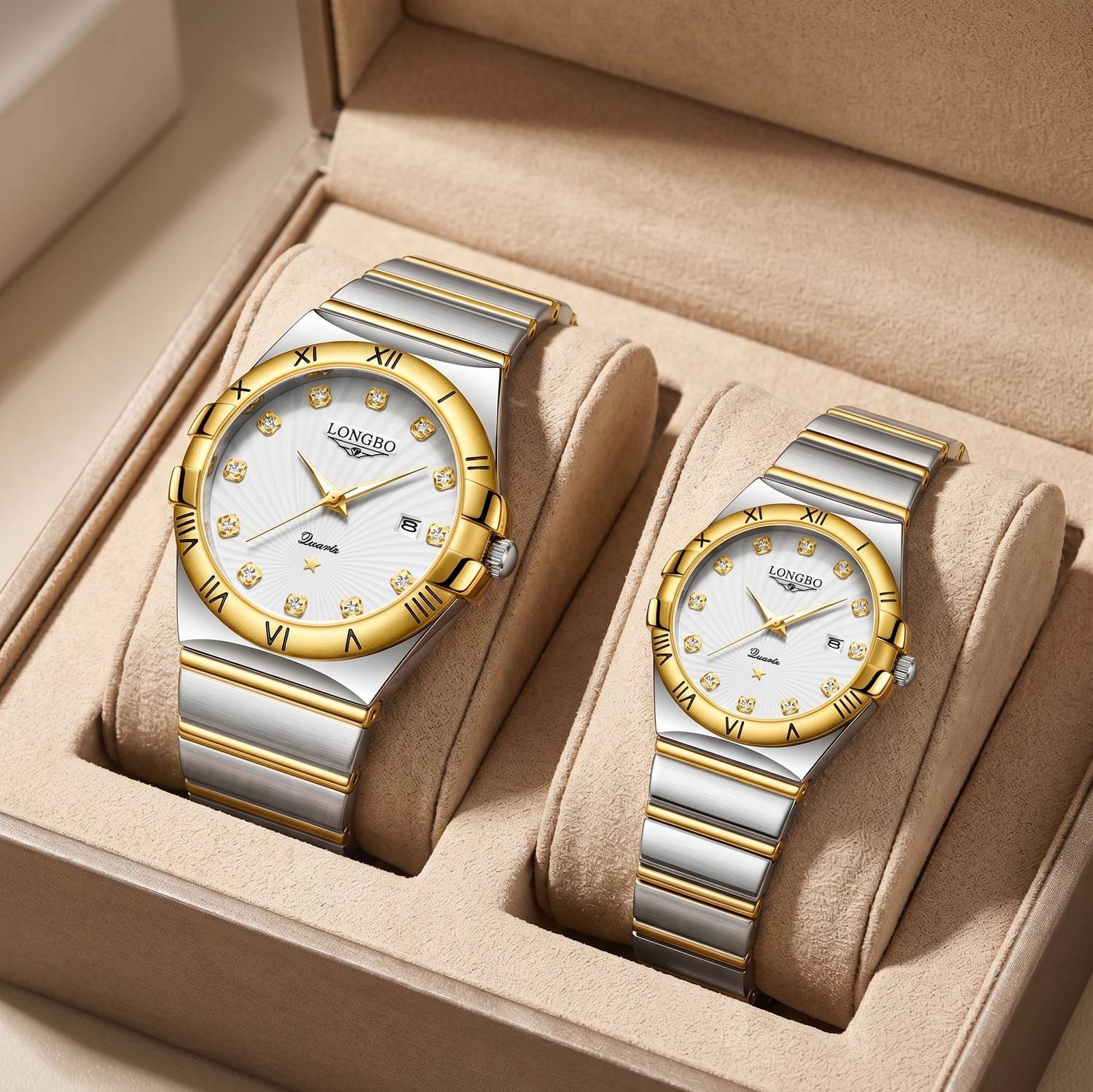 Longbo watch set Stylish Longbo Ladies Bangle Watch Set with Gift Box | TikTok main image 3