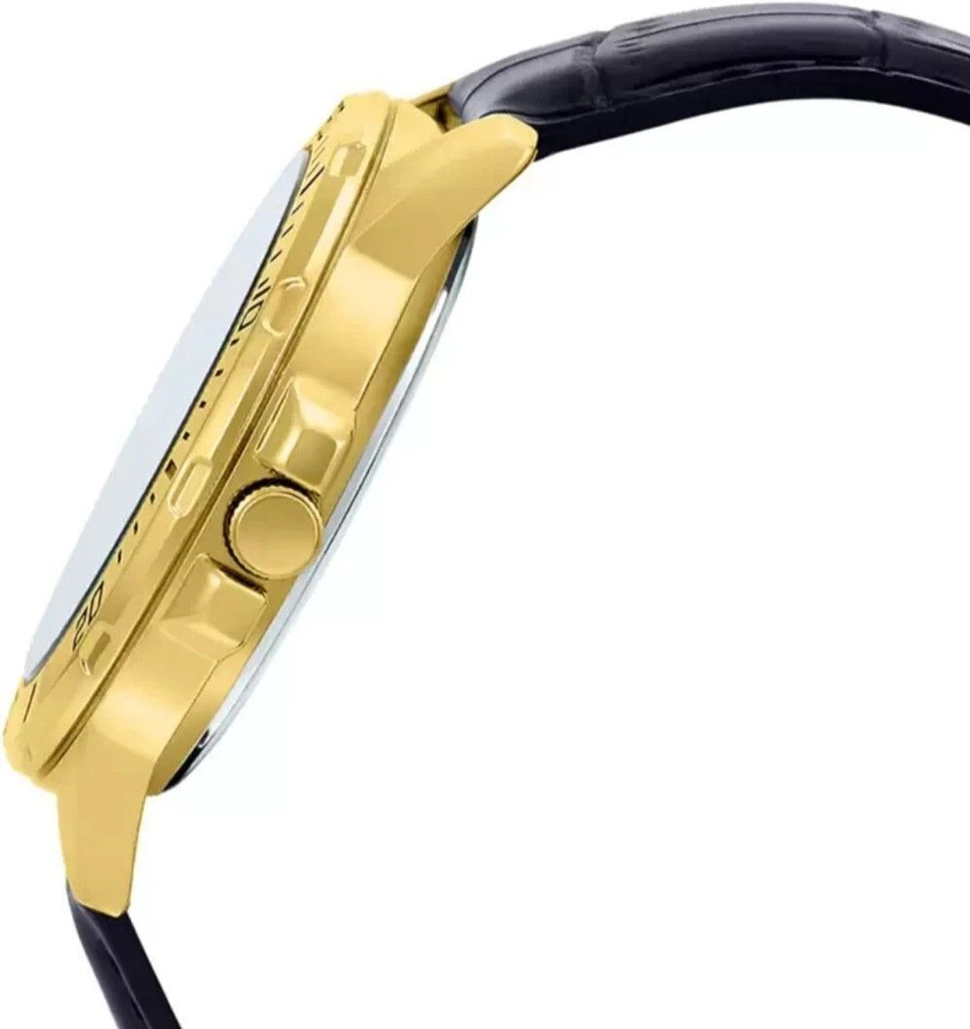Image of KILLER Killer 7007 Golden Black Edition With Date on 3 Timewear 7007 Golden Black Edition With Date on 3 and Special Golden Hands Used Analog Watch - For Men