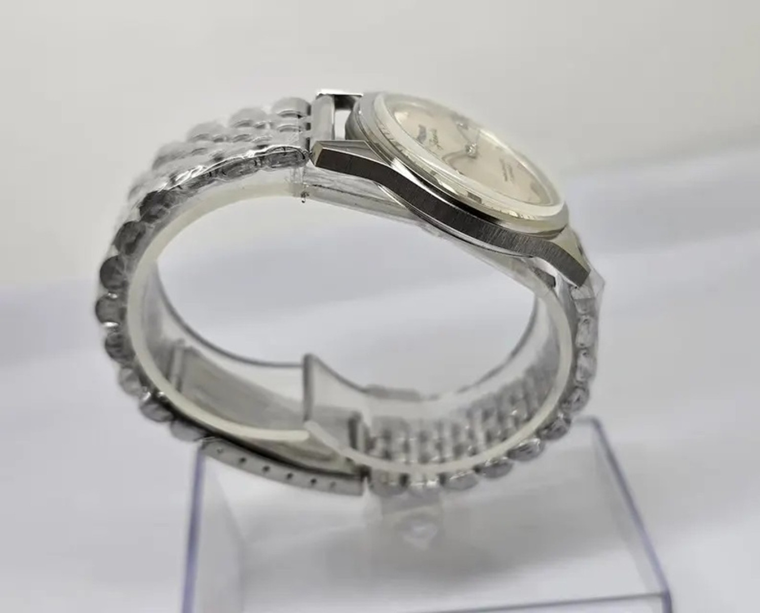 Image of TimeNest Classic | Dress | Formal | Luxury Vintage HMT Janta Mechanical Watch | Hand-Winding Silver Dial Analog Watch - For Men