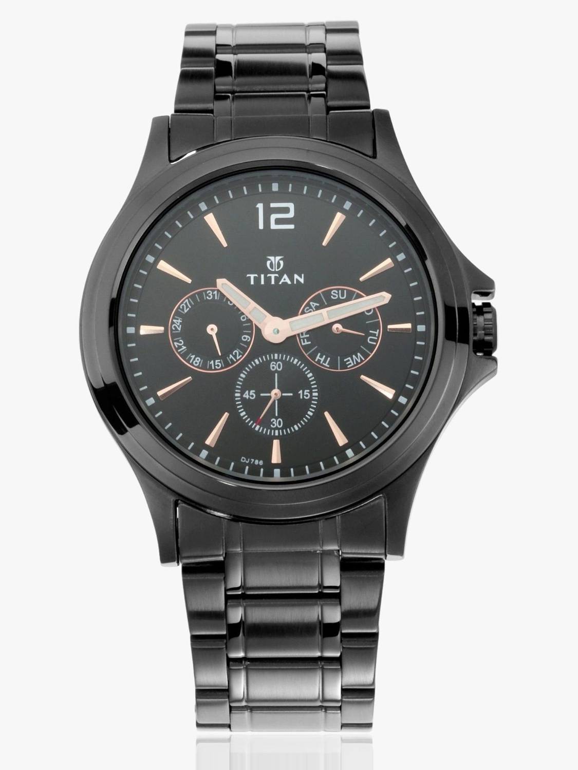 Titan Neo Black Multifunction Analog Watch - Men - Image 4