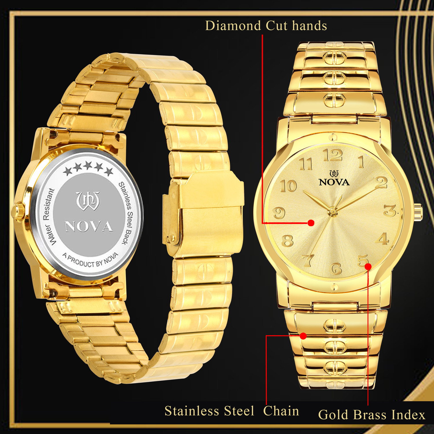 Image of NOVA Golden watch Analog Watch - For Men