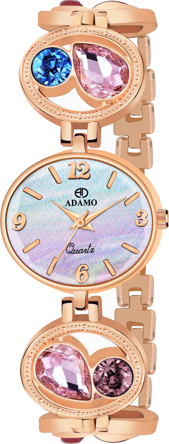 ADAMO 880KKM01 ADAMO Designer Round Shaped White Dial Women's & Girl's Analog Watch - For Women