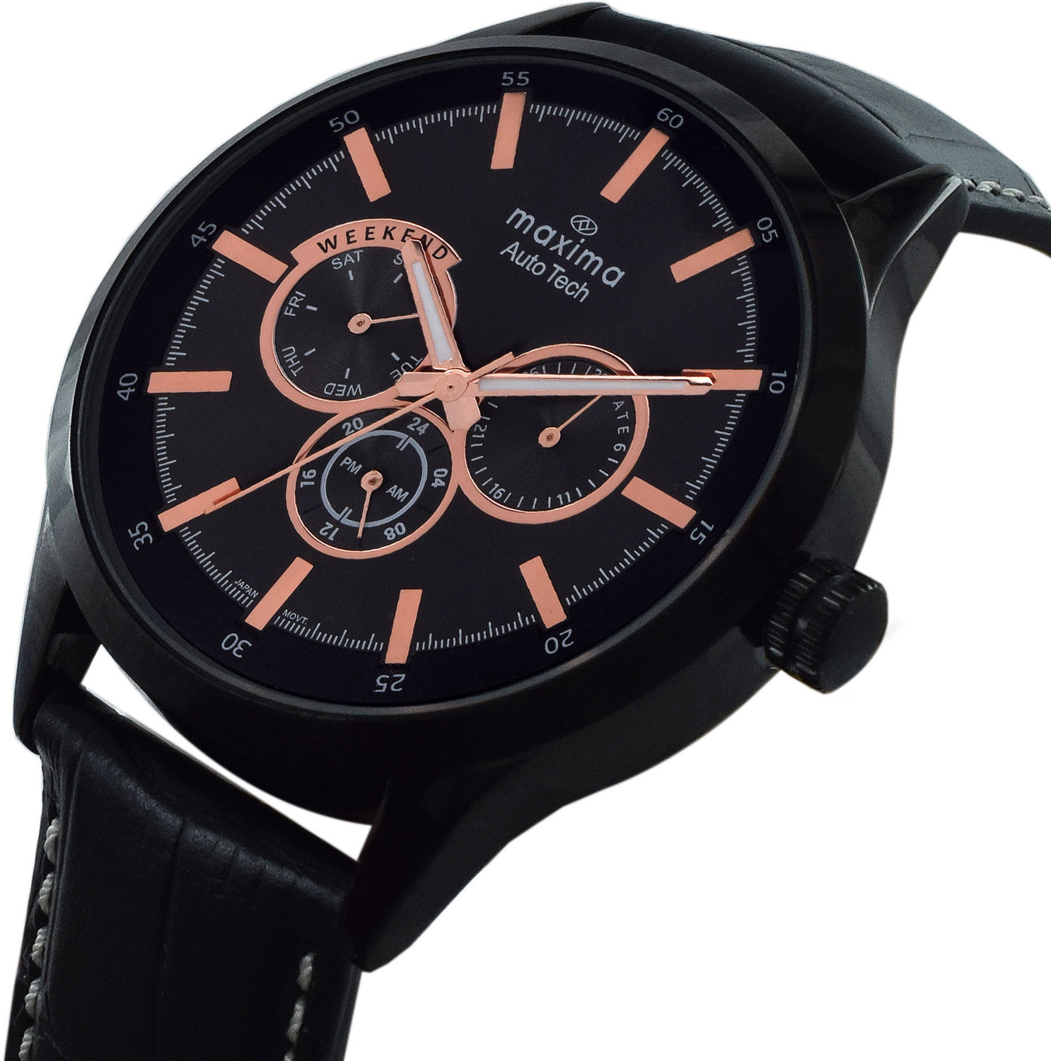 Image of MAXIMA Auto Tech Collection Auto Tech Collection Multifunction Black Dial Analog Watch - For Men