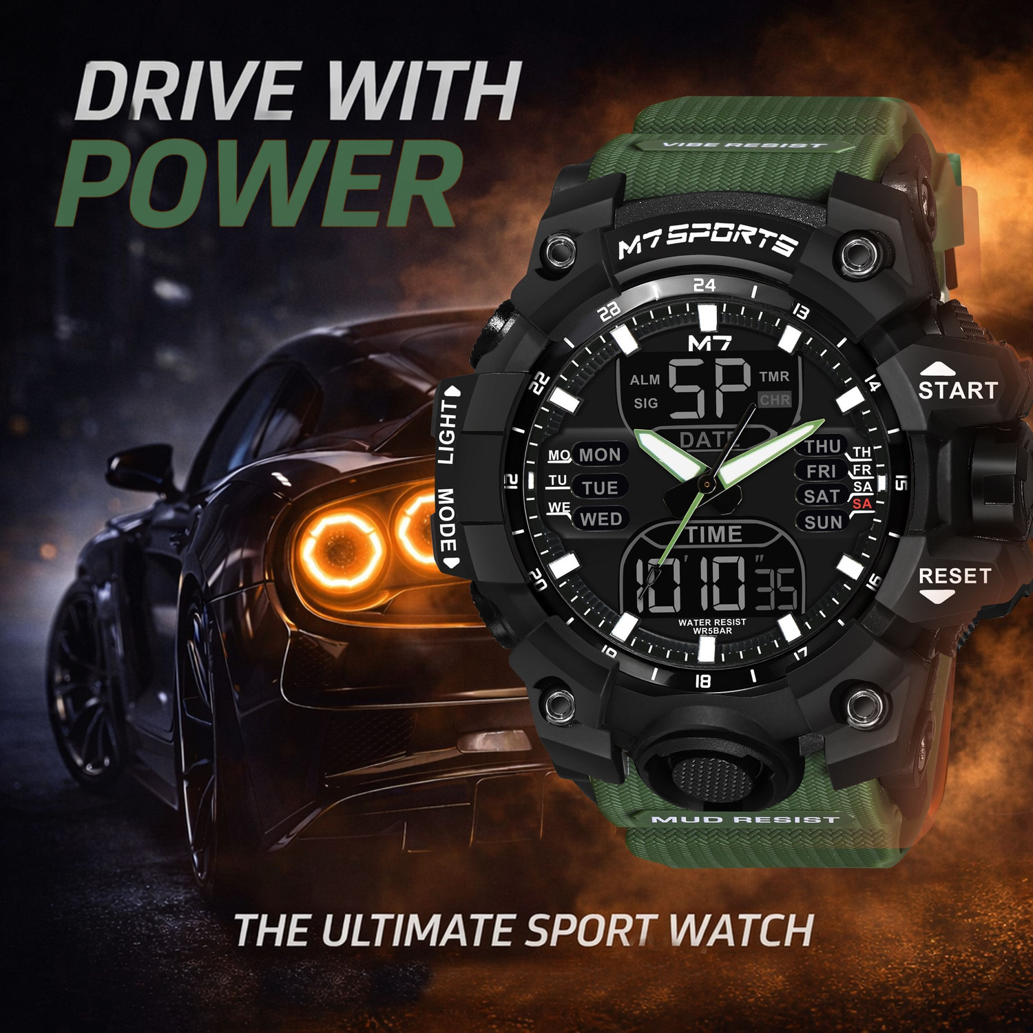 Image of M7 By Metronaut M7-8013 M7 Adventure Chrono Series Analog-Digital Watch - For Men