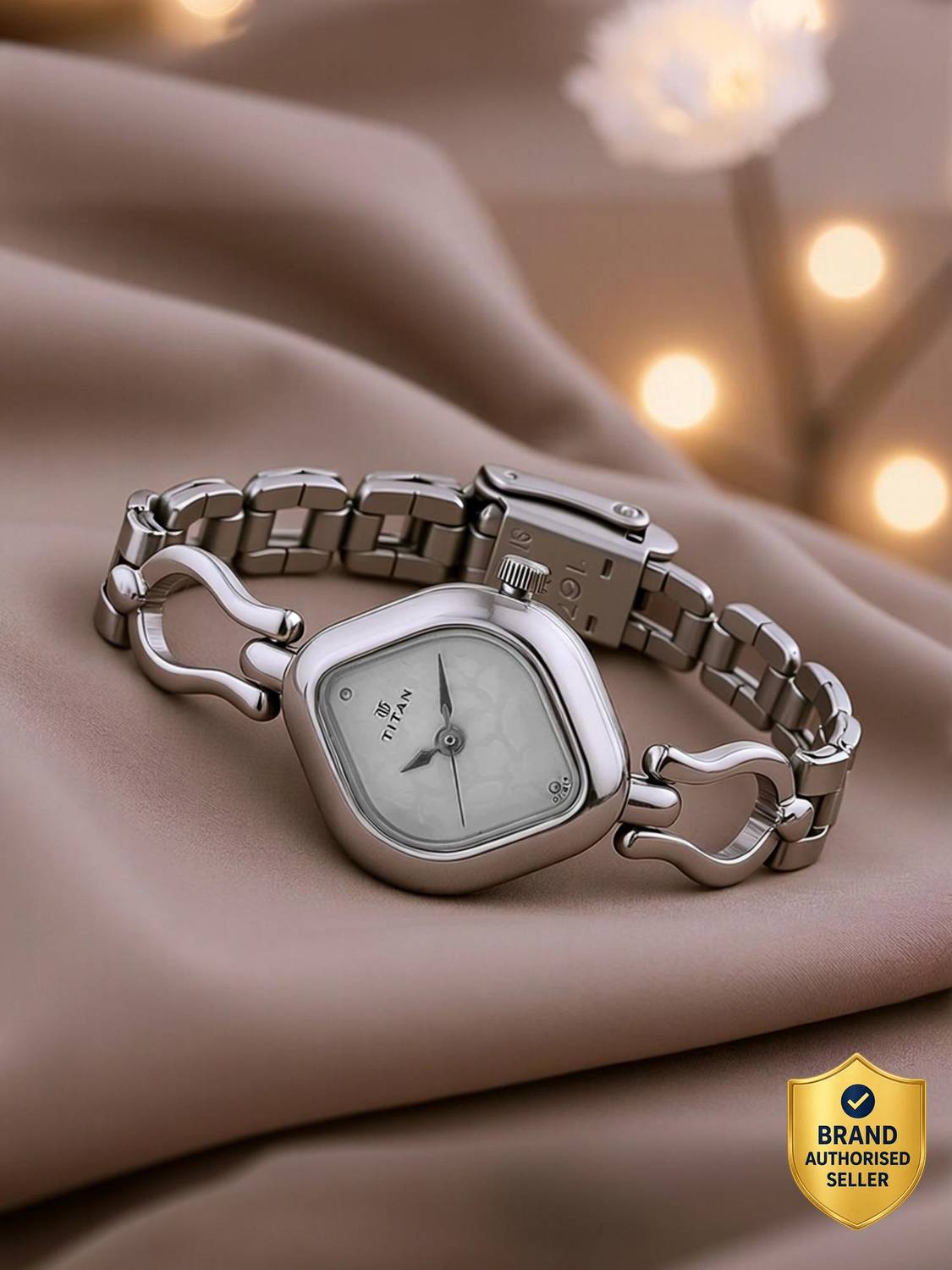 Titan NN2536SM02 Women's Silver Dial Steel Strap Watch