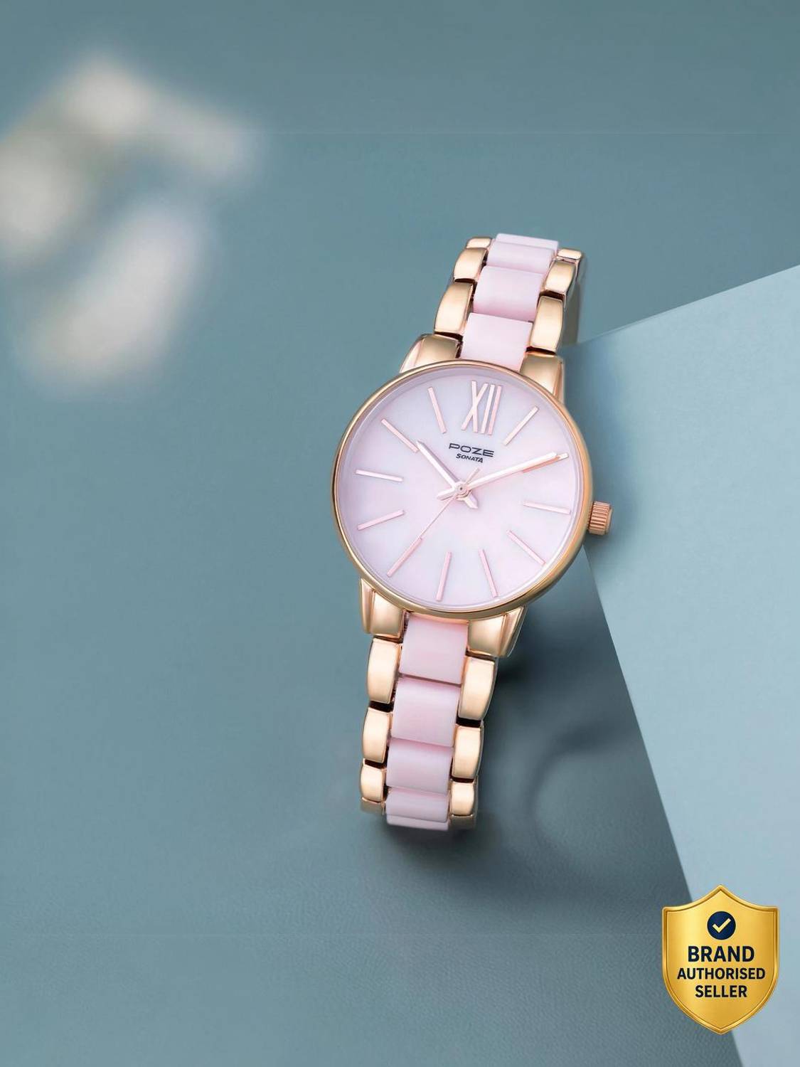 Sonata Poze Pink Watch for Women - Image 1