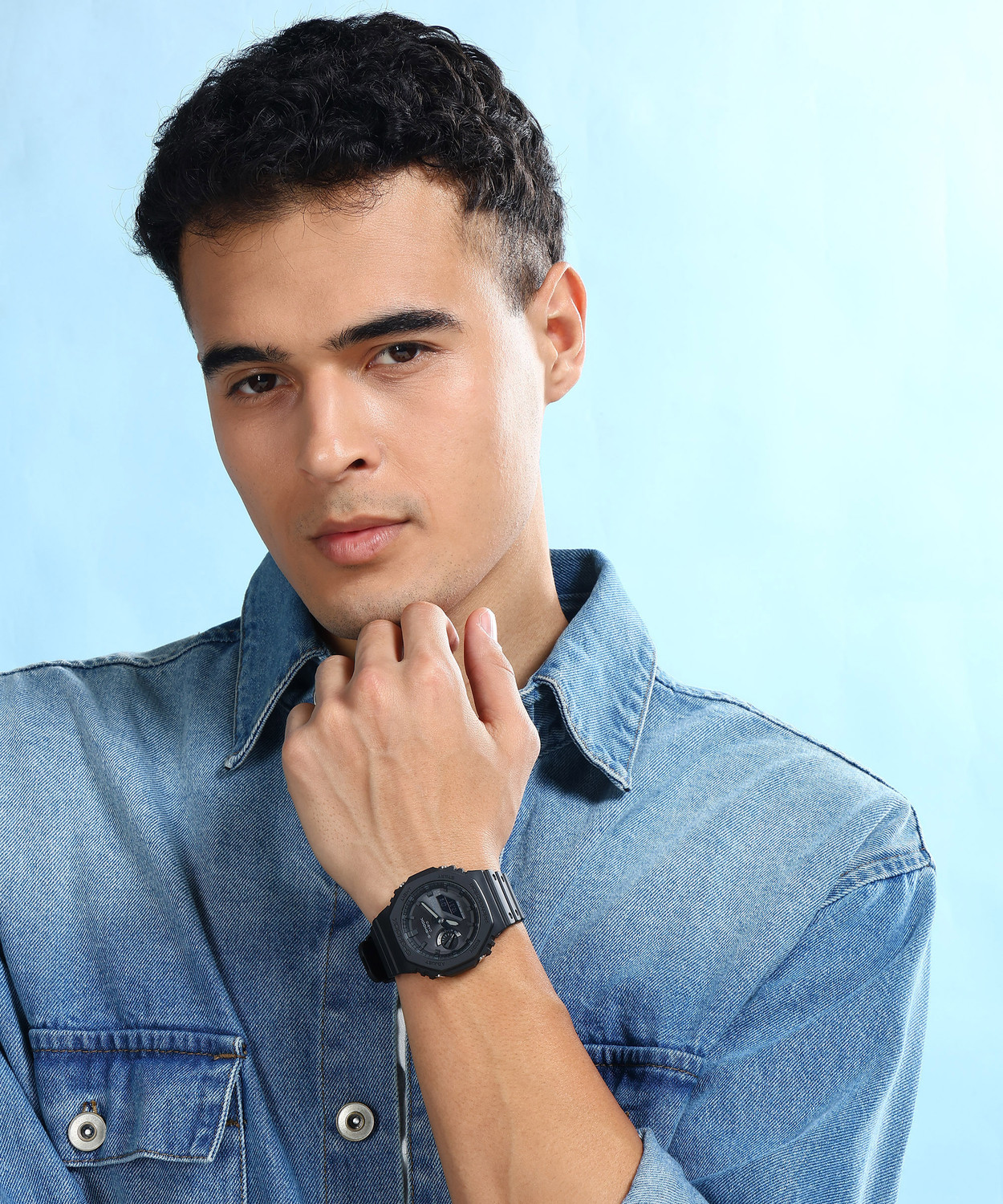 Image of CASIO GA-B2100-1A1DR G-Shock Black Dial Resin Strap Analog-Digital Watch - For Men