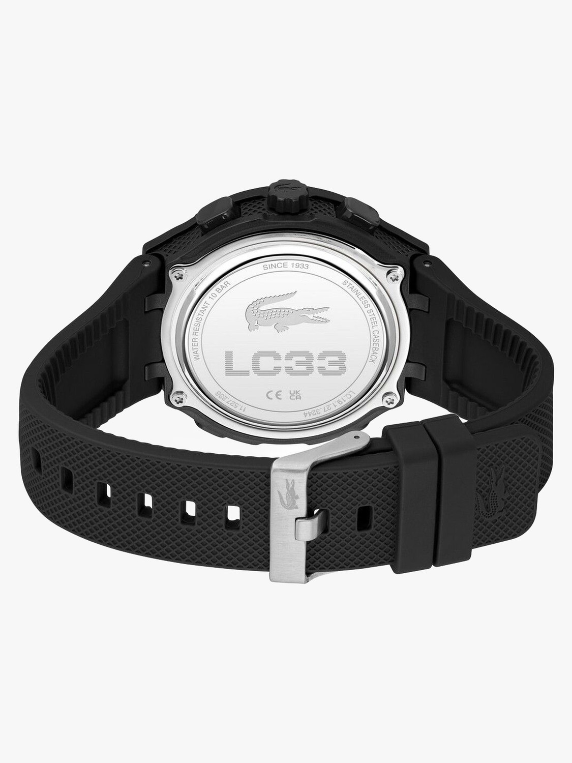 Image of LACOSTE LC33 Lacoste Lc33 Qtz Basic Black Round Dial Men's Watch - 2011435 Analog Watch - For Men
