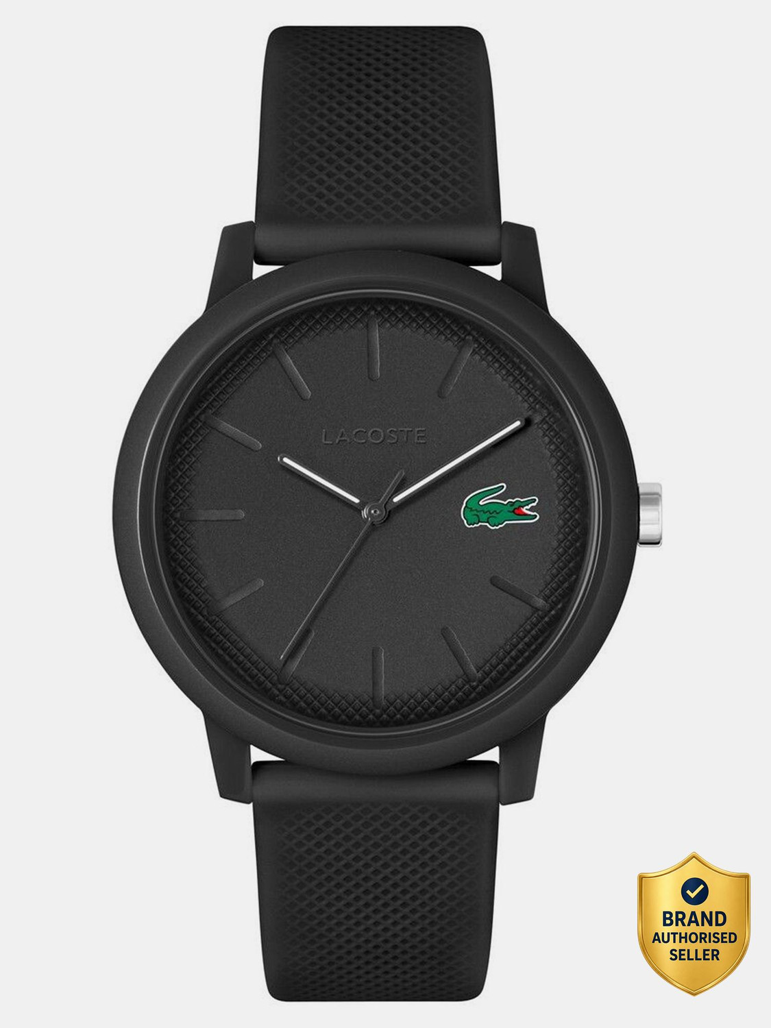 Image of LACOSTE LACOSTE.12.12 Lacoste LACOSTE.12.12 QTZ BASIC ROUND Dial BLACK Color MEN's Watch - 2011171 Analog Watch - For Men