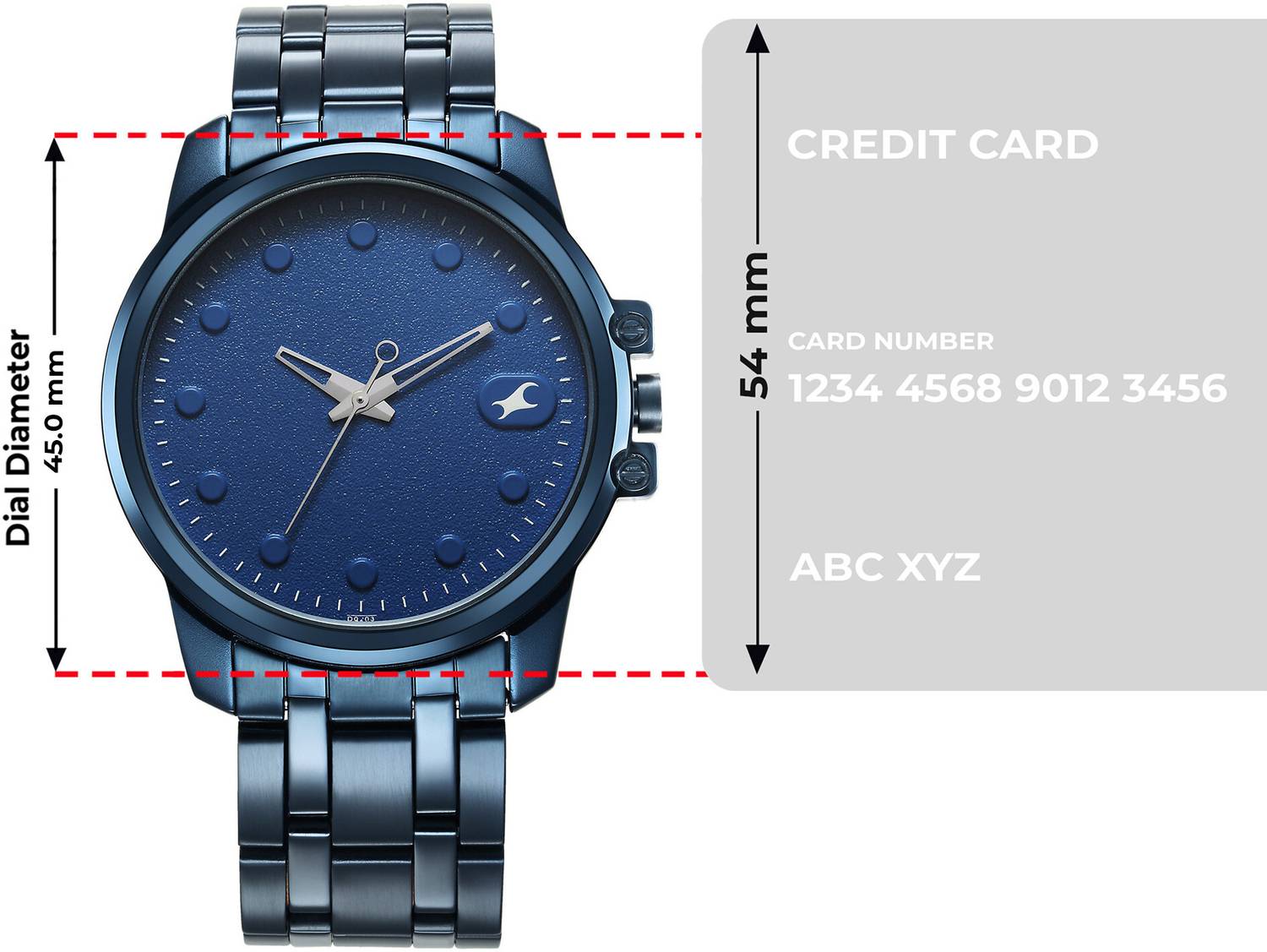 Fastrack Pulse Blue Dial Blue Stainless Steel Watch - Men - Image 4