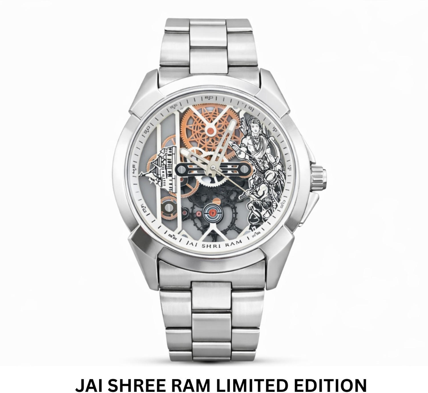 Image of LOOFTRADER SR-SKEL-2026 JAI SHRI RAM Skeleton Automatic Watch Analog Watch - For Men