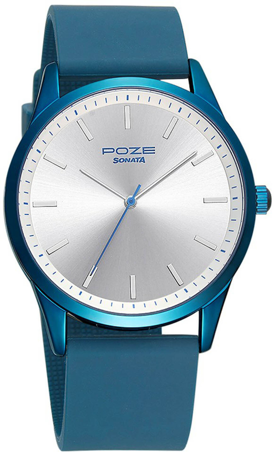 Image of SONATA Poze by Sonata Quartz Analog Silver Dial Silicone Strap Watch for Men Analog Watch - For Men