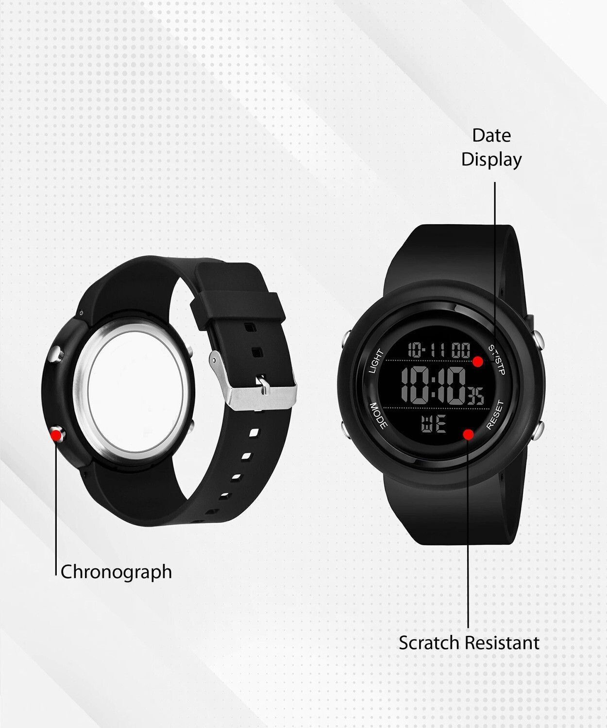 Image of Kanvictz Rugged Durable Sport Style, Durable Sports Watch Rugged Durable Sports Outdoor & Fitness, Shockproof, Durable Sports Watch Digital Watch - For Men