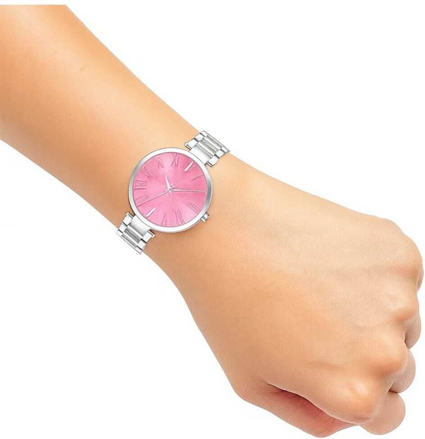 HPWATCH HW3-Silver-Pink_ZXC-02-GOLD Modern Minimalist Black Dial