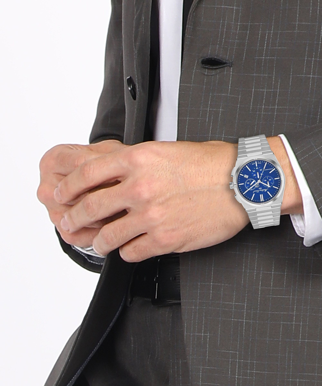 Image of Mathey-Tissot Chronograph Swiss Made Blue Dial Analog Watch - For Men H117CHABU