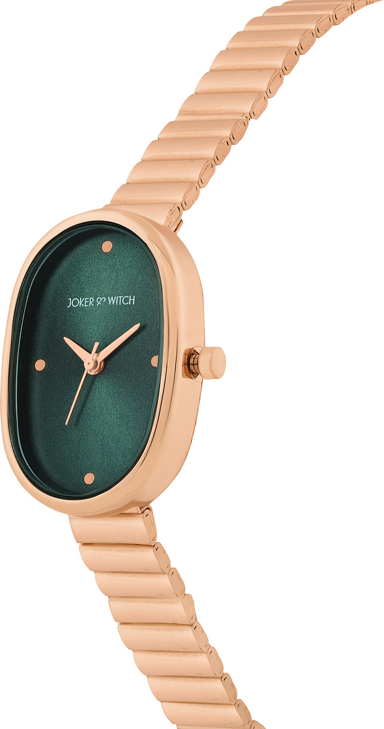 Image of Joker & Witch Joker & Witch Eterna Emerald Sunray Small Oval Dial Rosegold Women's Watch Analog Watch - For Women