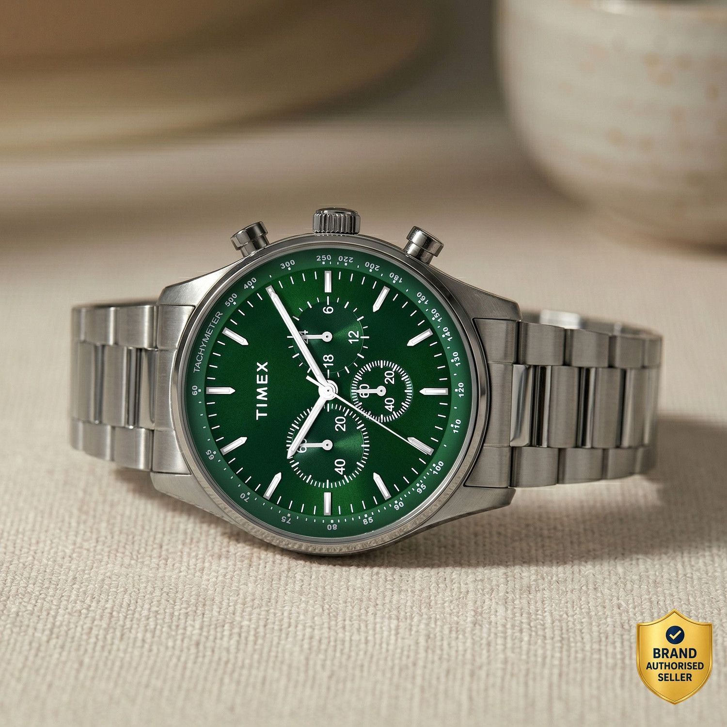 TIMEX Chronograph, Green Dial Analog Watch  - For Men