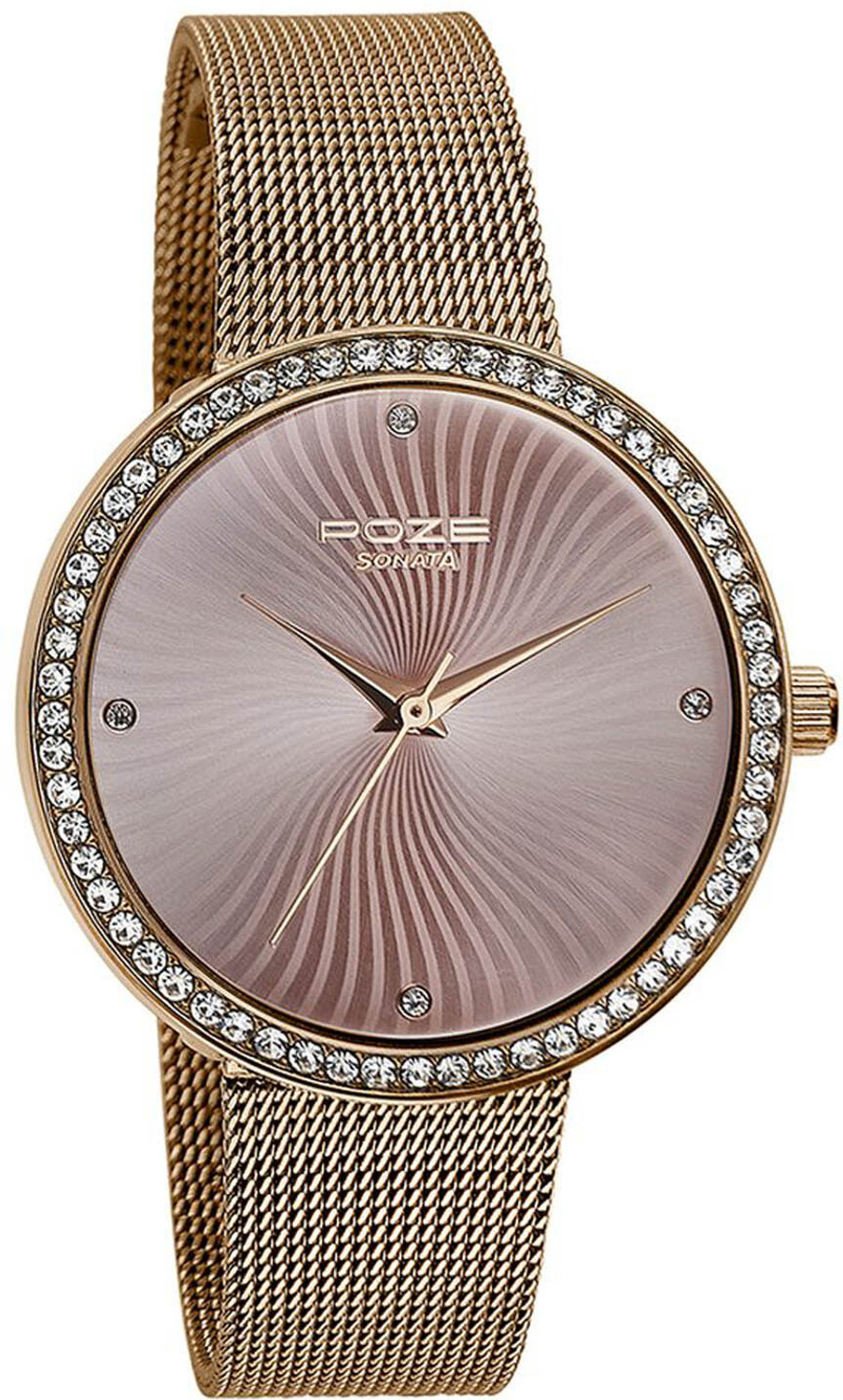 Image of SONATA Sonata Poze Quartz Analog Rose Gold Dial Mesh Strap Watch for Women Analog Watch - For Women