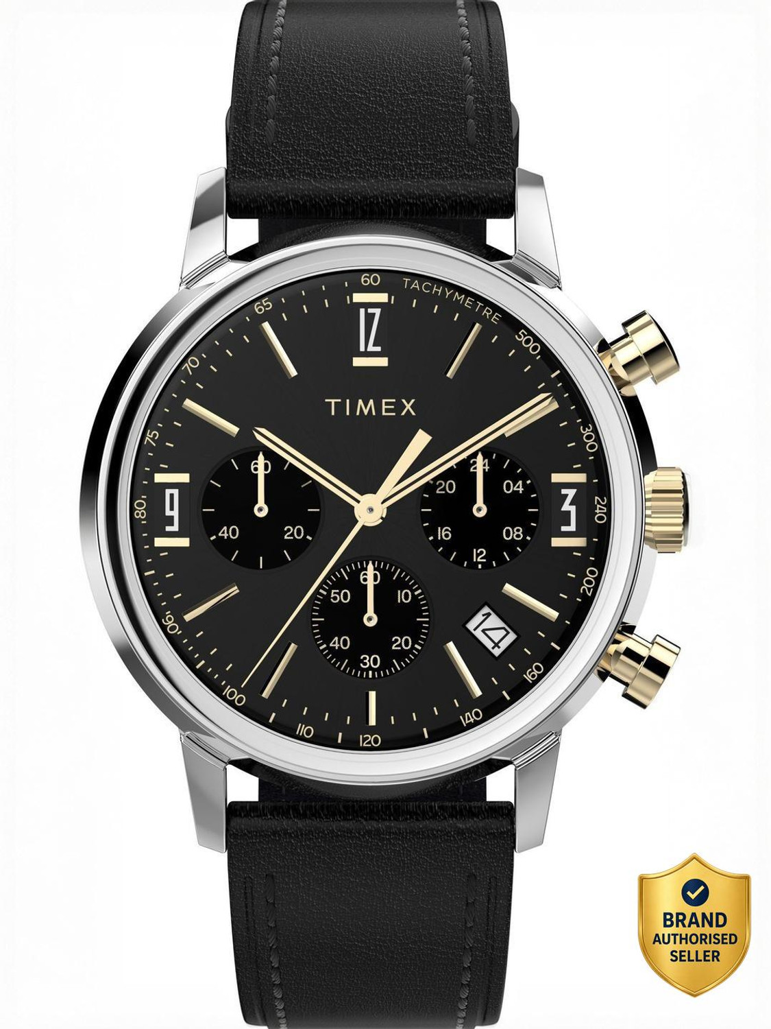 Image of TIMEX TWEG26715 Marlin Round 42mm Black Dial Analog Watch - For Men