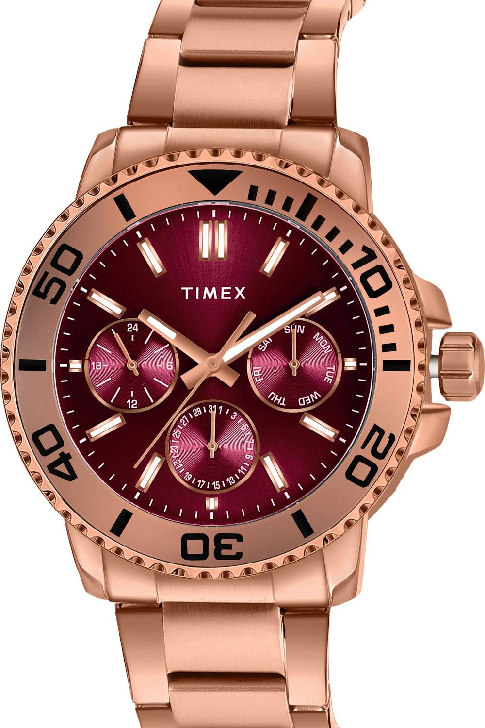 Timex Burgundy Dial Men's Watch - Image 2