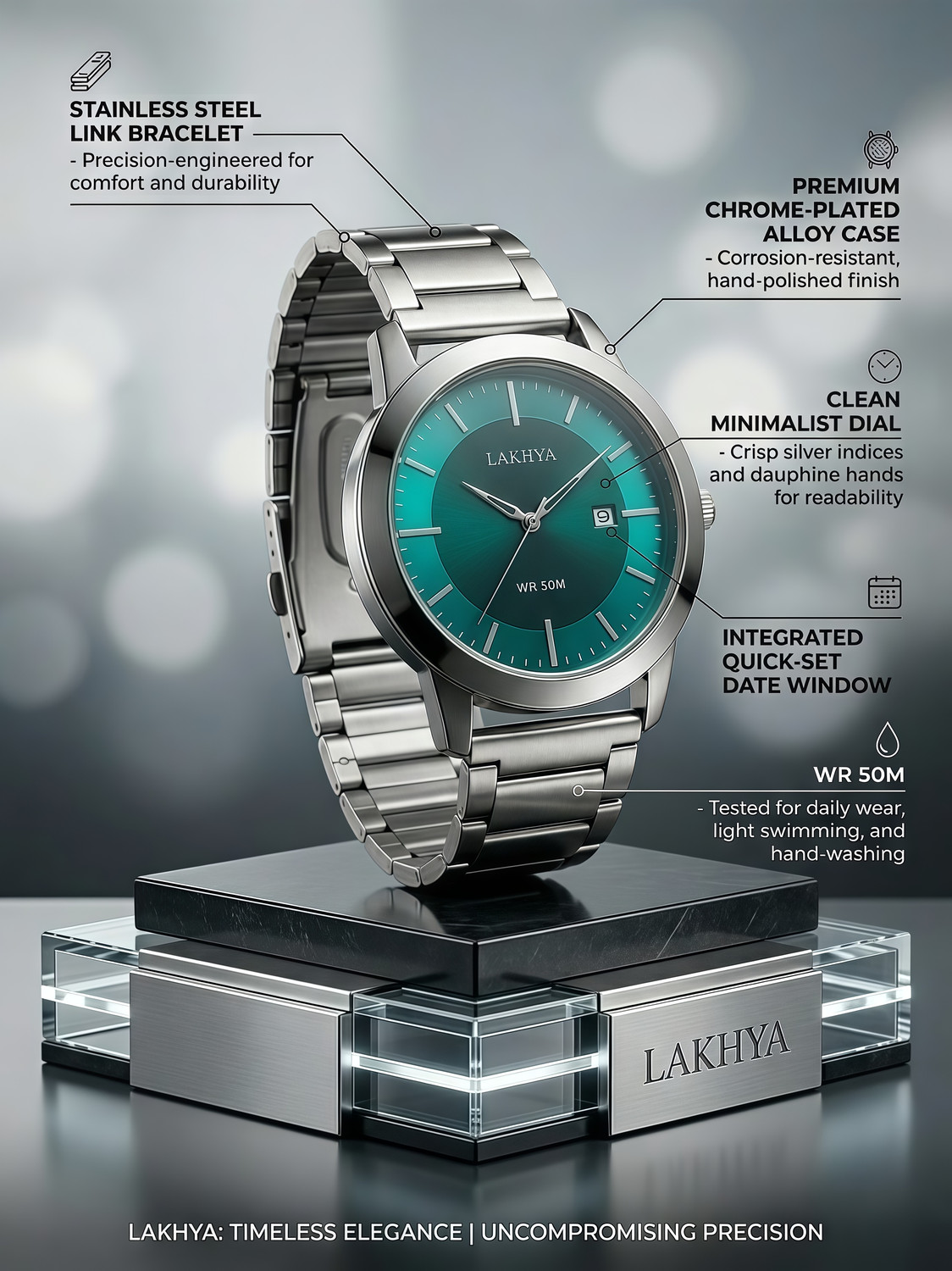 Image of LAKHYA Men's Analog Stainless Steel Watch Analog Watch - For Men