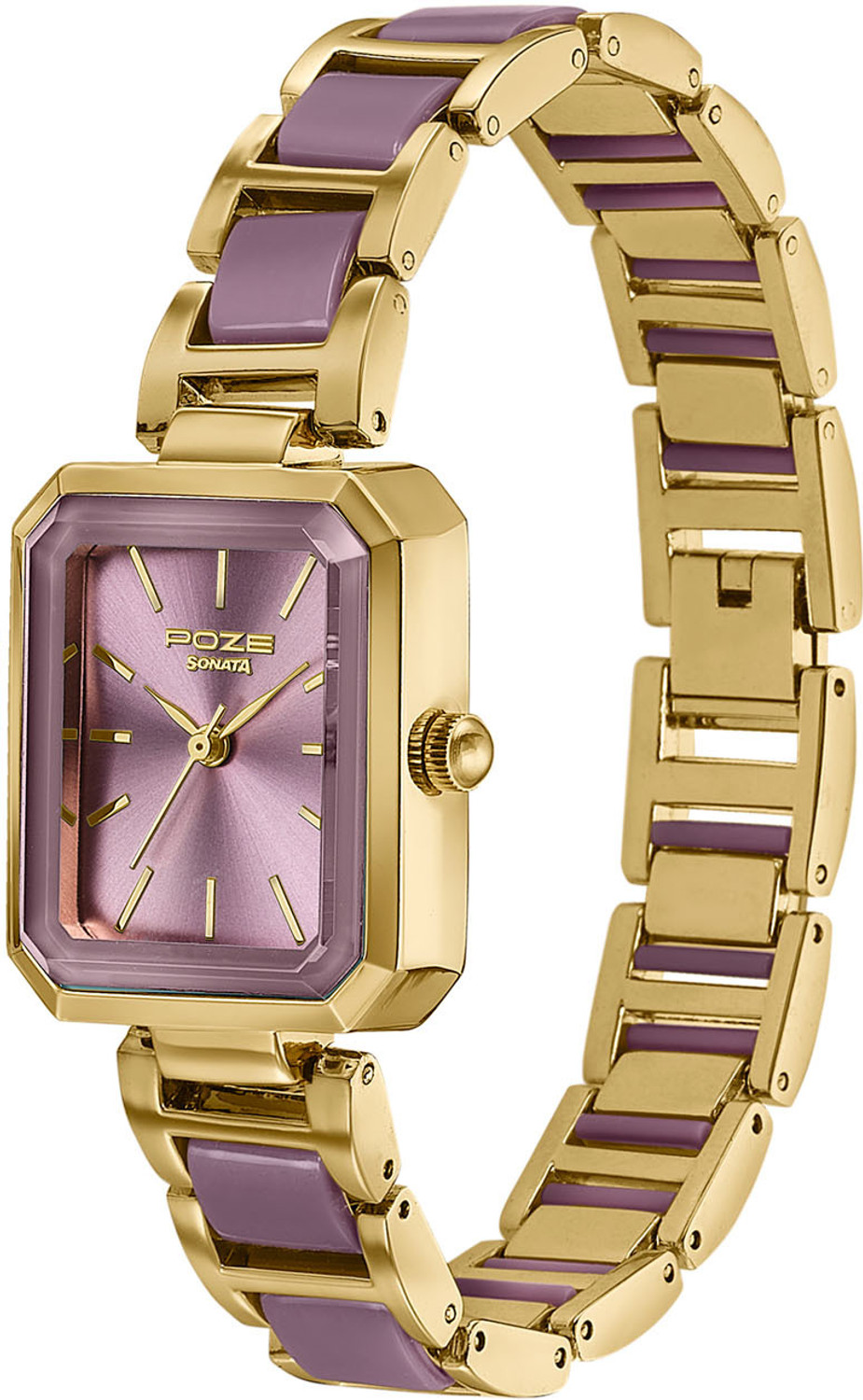 Image of SONATA Poze Drop 9.2 Poze 9 Quartz Purple Dial IPG+Purple Sheet Metal+ Plastic Strap Analog Watch - For Women