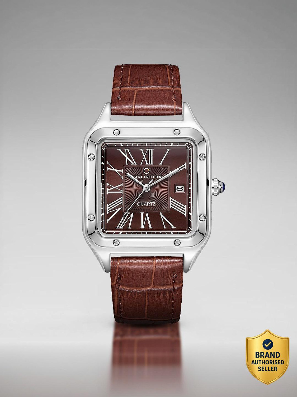 Image of Carlington CT 4050 Brown Belt Carlington Meridian Series Premium Gents Wrist Watches Analog Watch - For Men