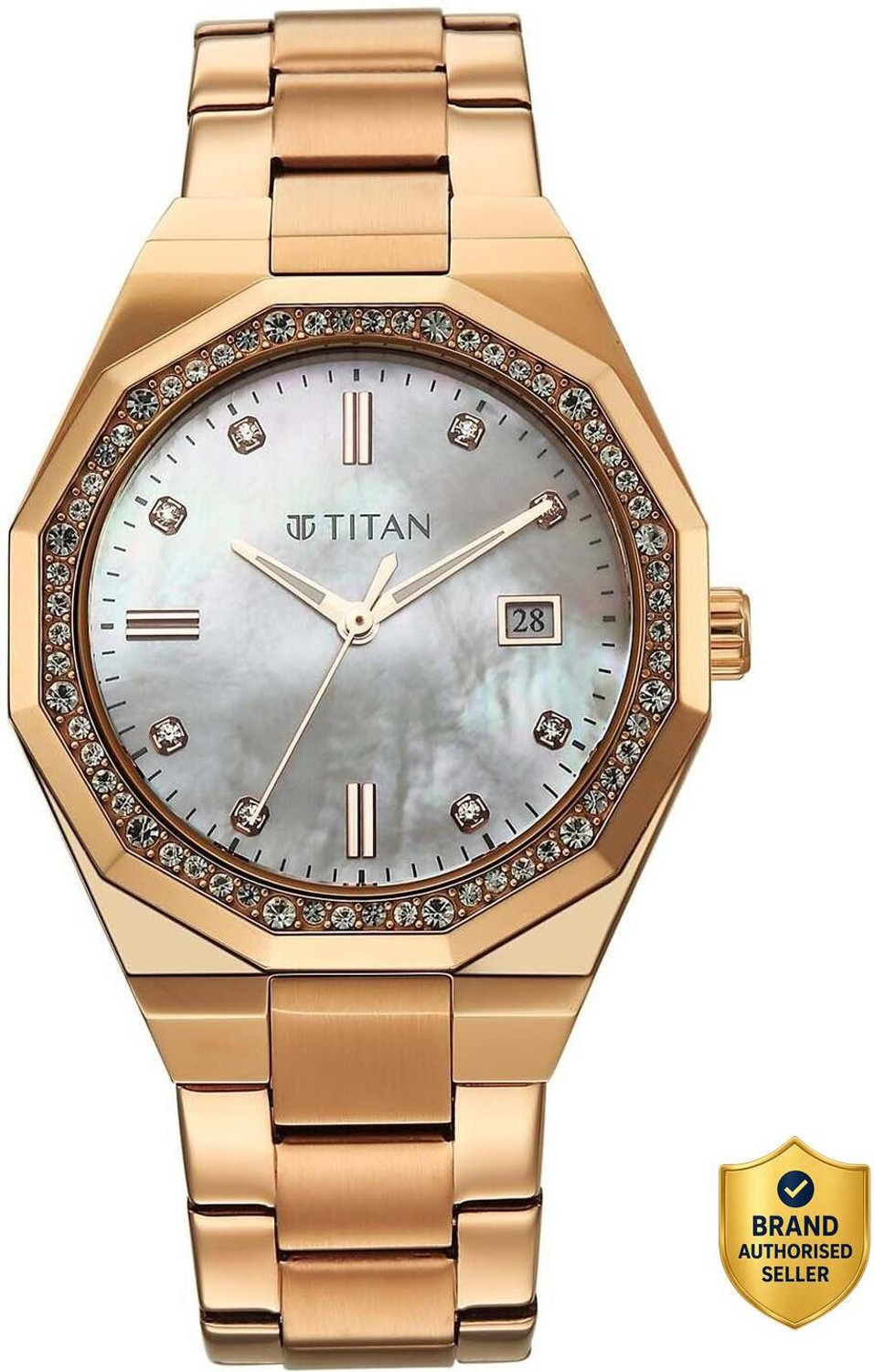 Image of Titan Ladies Purple Titan Ladies Purple MOP Round Dial Women's Watch / Analog Watch - For Women