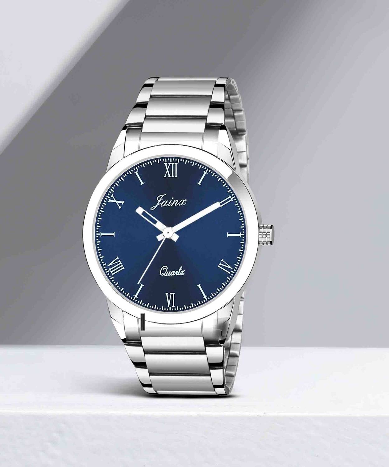 JAINX JM7136 Blue Dial Stainless Steel Strap Analog Watch - For