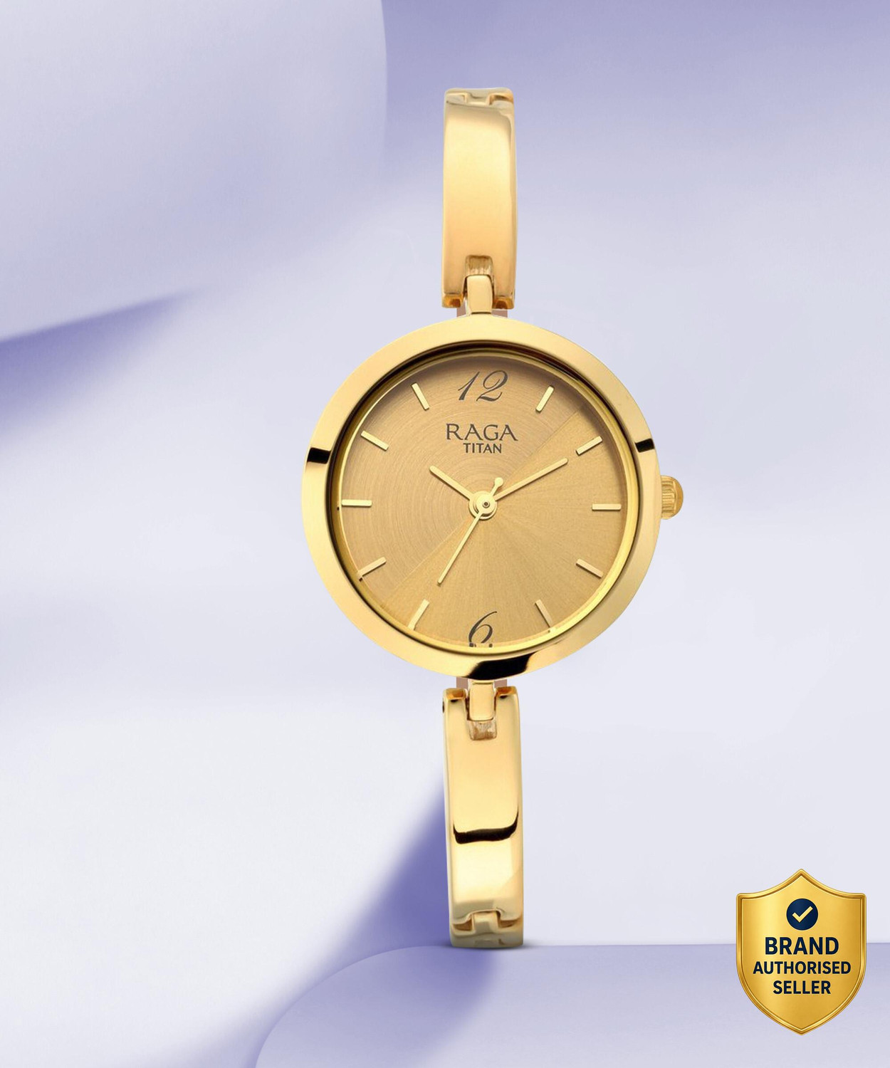 Image of Titan Raga Viva Champagne Dial Gold Metal Strap Analog Watch - For Women TH1780887 /D,NT2606YM06,NU2606YM06