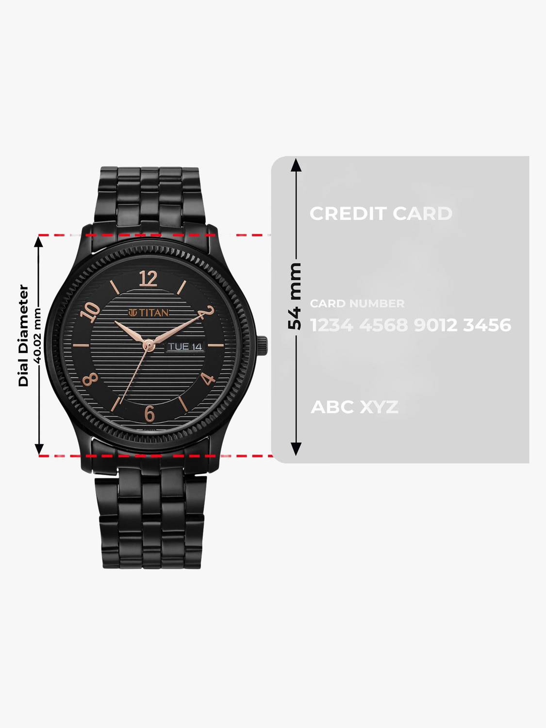 Titan Karishma Black Dial Black Stainless Steel Watch - Image 4