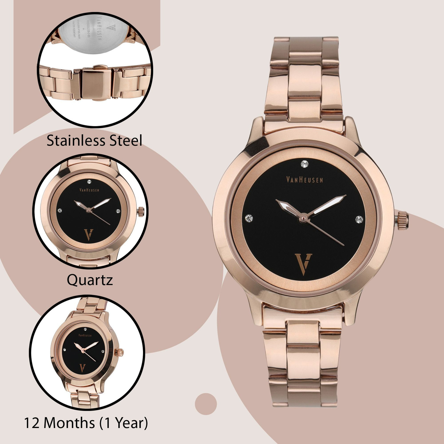 Image of VAN HEUSEN Elegance Analog Watch - For Women
