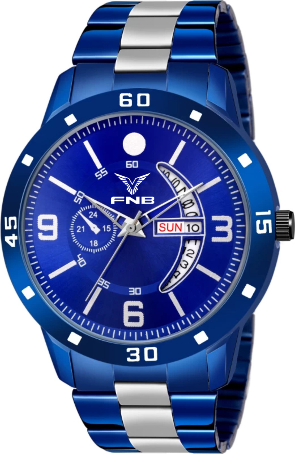 Image of FNB FN-1124 Elegant Dual Tone Series HMTS Quartz Analog Watch - For Men