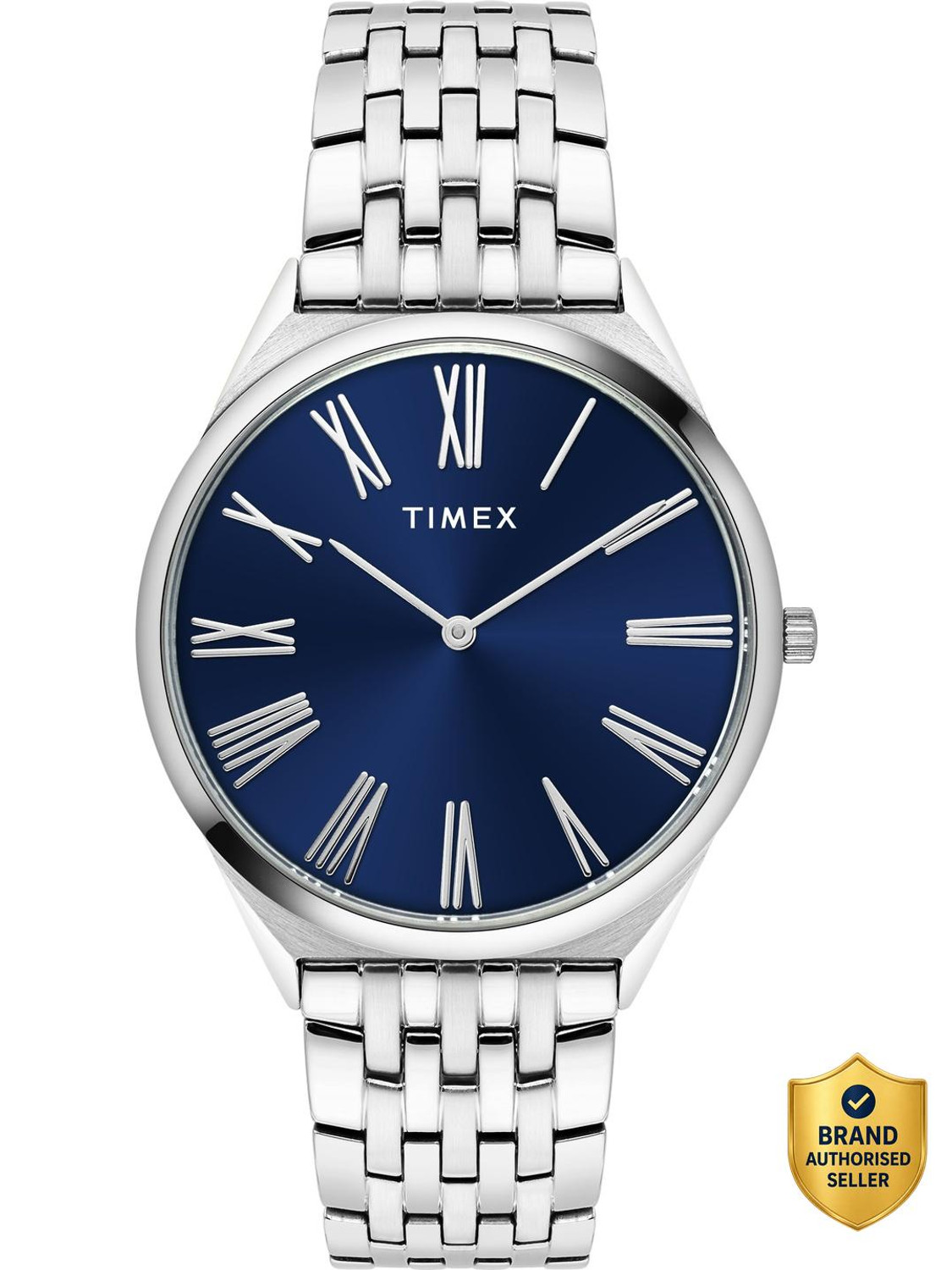 Image of TIMEX TWEG27901 Signio Round 40mm Blue Dial Analog Watch - For Men