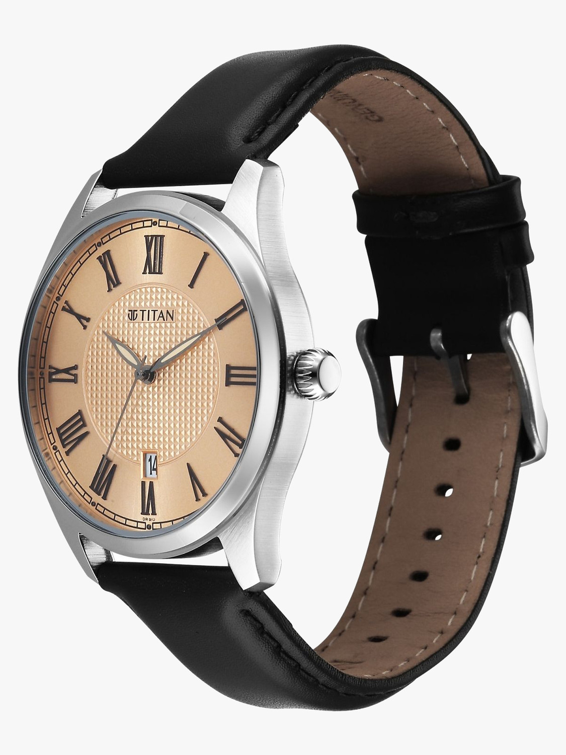 Image of Titan Neo Roman Titan Neo Roman Quartz with Rose Gold Dial Brown Leather Strap Analog Watch - For Men