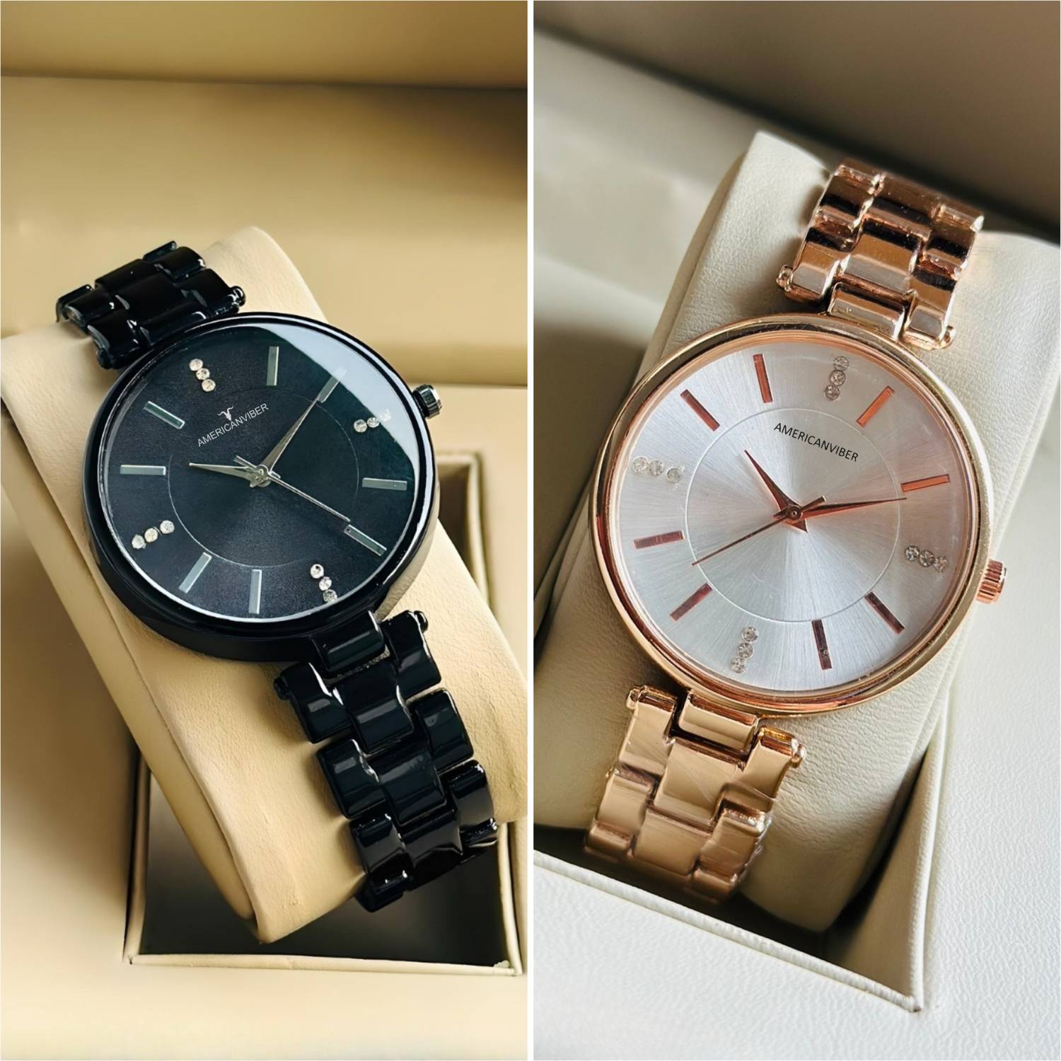 Americanviber DRW00101C Premium Watch Combo for All Occasions – Fancy & Elegant Design, Stylish Gift Set Analog Watch  - For Women