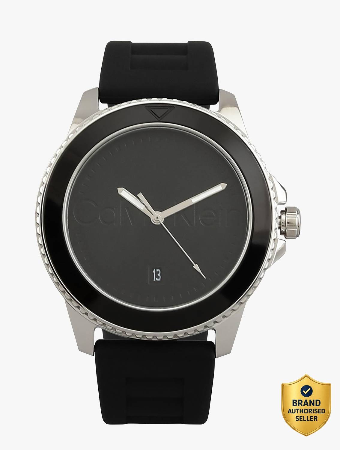 Calvin Klein Aqueous Qtz Basic Calendar Bla Round Dial 's Analog Watch  - For Men