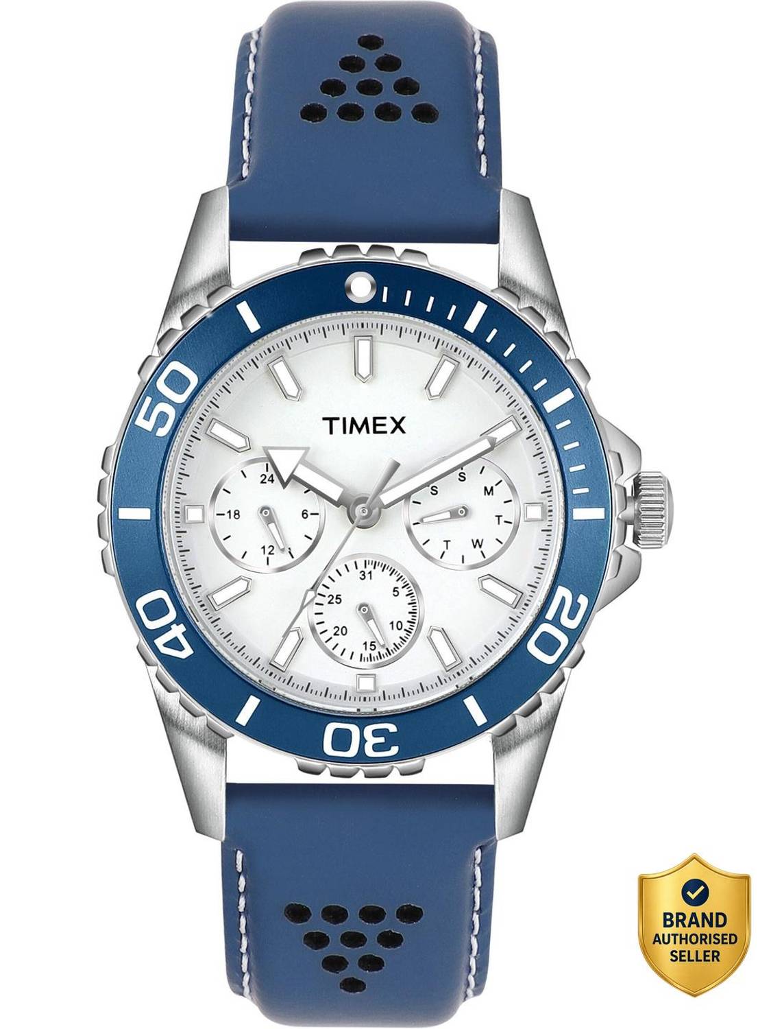 TIMEX Multi Function White Dial Analog Watch for Men