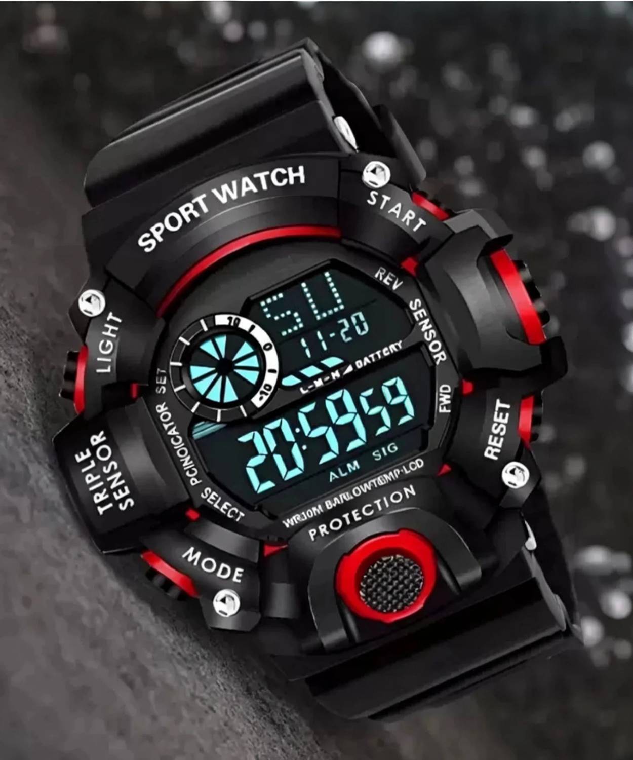 selloria Kids-G-Sport Look Band Shock Chronograph Watch - Image 1