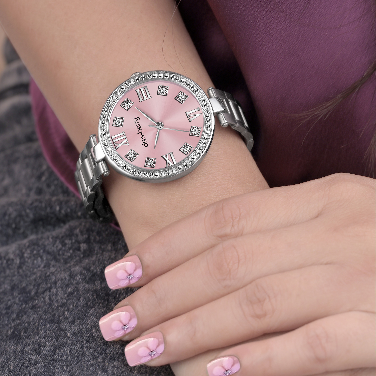 Image of Dressberry DB-037-Pink Stylish Analog Watch - For Women